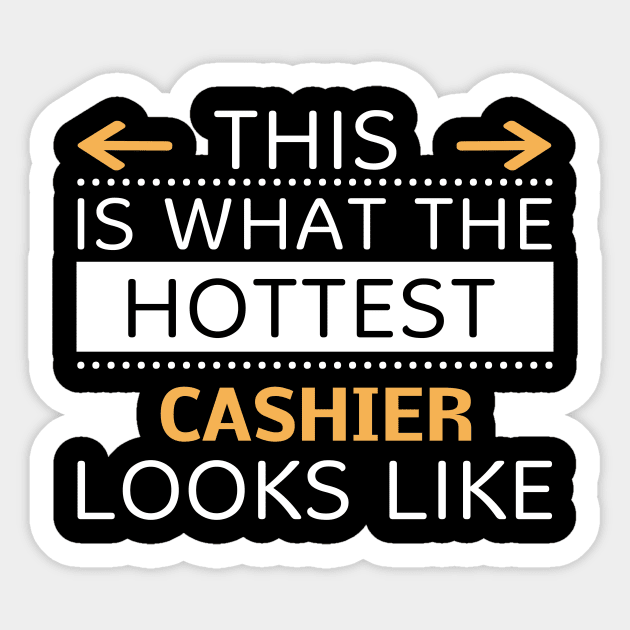 Cashier Looks Like Creative Job Typography Design Sticker by Stylomart